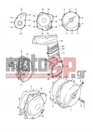 SUZUKI - AN650A (E2) ABS Burgman 2009 - Engine/Transmission - CRANKCASE COVER - 11482-10G00-000 - GASKET, CLUTCH COVER