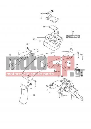 SUZUKI - DR-Z400 S (E2) 2006 - Body Parts - REAR FENDER (MODEL K9) - 95700-41821-000 - LOCK SET, HELMET