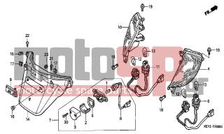 HONDA - FES150 (ED) 2001 - Electrical - TAILLIGHT/ REAR FENDER - 93903-34480- - SCREW, TAPPING, 4X16