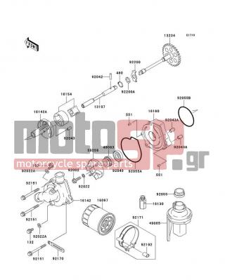 KAWASAKI - NINJA® ZX™-6RR 2003 - Κινητήρας/Κιβώτιο Ταχυτήτων - Oil Pump/Oil Filter - 16160-1325 - BODY,OIL PUMP