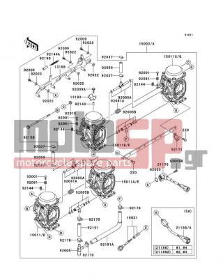 KAWASAKI - NINJA® ZX™-9R 2003 - Engine/Transmission - Carburetor - 92059-1738 - TUBE,7X11X45