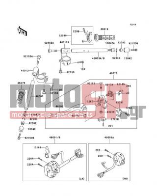 KAWASAKI - NINJA® ZX™-9R 2003 -  - Handlebar - 32099-1193 - CASE,THROTTLE CABLE