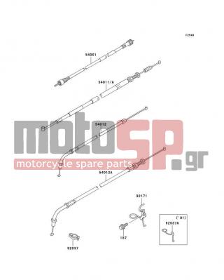 KAWASAKI - POLICE 1000 2003 -  - Cables - 54012-0043 - CABLE-THROTTLE