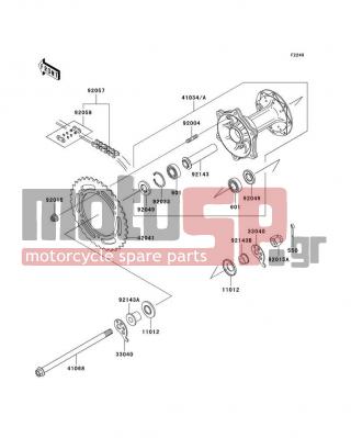 KAWASAKI - SUPER SHERPA 2003 -  - Rear Hub - 92033-1041 - RING-SNAP,42MM