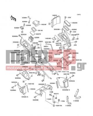 KAWASAKI - VOYAGER XII 2003 - Body Parts - Cowling Lowers - 42024-1002 - SHUTTER,LOUVER