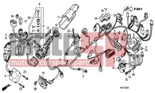HONDA - FES125 (ED) 2007 - Electrical - WIRE HARNESS (FES1257-A7) (FES1507-A7) - 93500-040200H - SCREW, PAN, 4X20