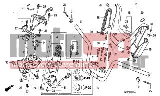 HONDA - FJS600A (ED) ABS Silver Wing 2007 - Frame - HANDLE PIPE/HANDLE COVER - 95701-0803508 - BOLT, FLANGE, 8X35