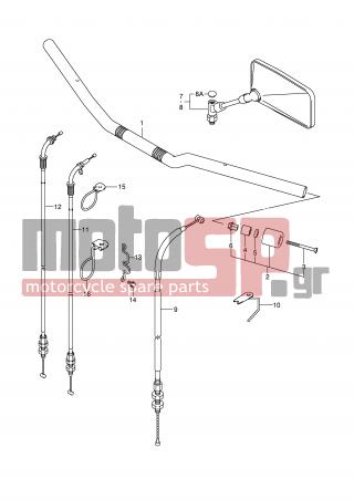 SUZUKI - SV650 (E2) 2008 - Frame - HANDLEBAR (WITHOUT COWLING) - 58621-16GC0-000 - GUIDE, CABLE LH