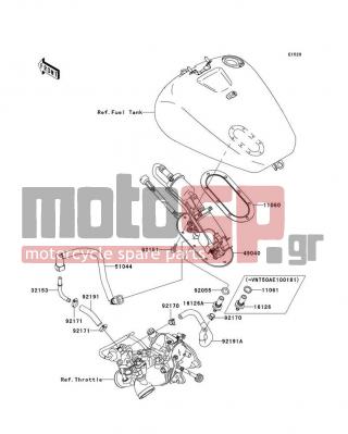 KAWASAKI - VULCAN 1500 DRIFTER 2003 -  - Fuel Pump - 92151-1599 - BOLT,5X12