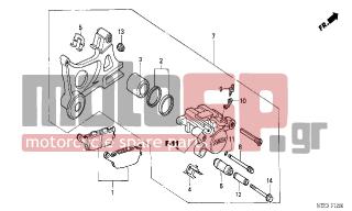 HONDA - CBR600RR (ED) 2006 - Brakes - REAR BRAKE CALIPER - 43215-KZ4-J41 - PIN, HANGER