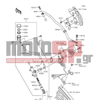 KAWASAKI - NINJA® ZX™-6R 2015 -  - Rear Master Cylinder - 11056-2051 - BRACKET
