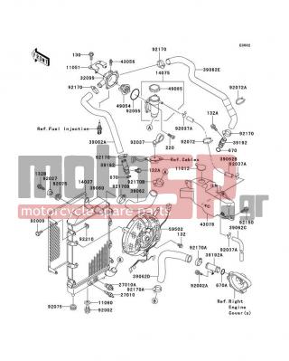 KAWASAKI - VULCAN 1500 NOMAD FI 2003 - Κινητήρας/Κιβώτιο Ταχυτήτων - Radiator - 59502-1127 - FAN-ASSY