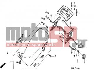 HONDA - NX650 (ED) 1988 - Body Parts - SEAT - 77200-MN9-000ZA - SEAT COMP., DOUBLE *R85L*