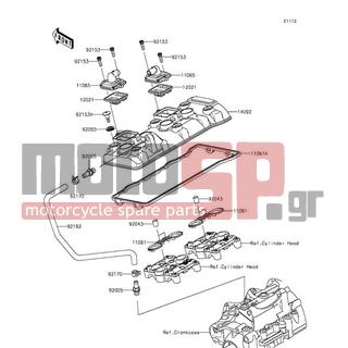 KAWASAKI - NINJA® ZX™-6R 30TH ANNIVERSARY 2015 - Engine/Transmission - Cylinder Head Cover - 92192-0423 - TUBE,BREATHER CONNECTION