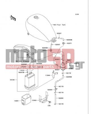 KAWASAKI - VULCAN 750 2003 - Body Parts - Fuel Evaporative System(CA)