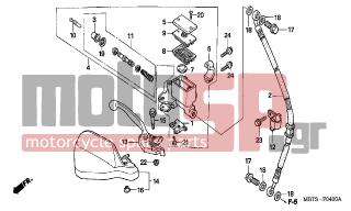 HONDA - XL1000V (ED) Varadero 2003 - Brakes - FR. BRAKE MASTER CYLINDER (XL1000V) - 95701-0601207 - BOLT, FLANGE, 6X12