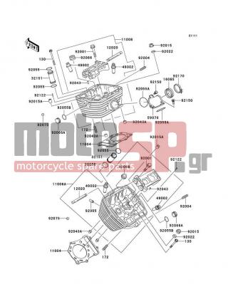 KAWASAKI - VULCAN 800 DRIFTER 2003 - Engine/Transmission - Cylinder Head