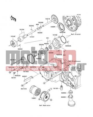 KAWASAKI - Z1000 2003 - Κινητήρας/Κιβώτιο Ταχυτήτων - Oil Pump/Oil Filter - 49063-1055 - SEAL-MECHANICAL,WATER