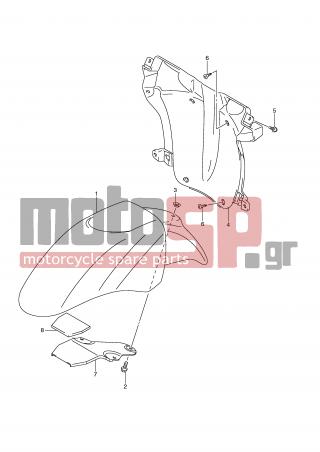 SUZUKI - UX150 (E2) Sixteen 2010 - Body Parts - FRONT FENDER (MODEL K8) - 53182-20H00-291 - FENDER, FIXED