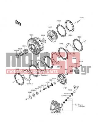 KAWASAKI - NINJA® ZX™-6R ABS 2015 - Engine/Transmission - Clutch - 13095-0570 - HOUSING-COMP-CLUTCH