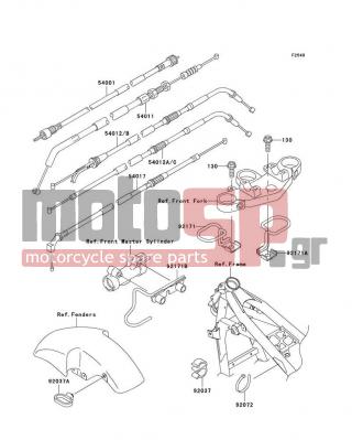 KAWASAKI - ZR-7S 2003 -  - Cables - 92171-1403 - CLAMP,SPEEDOMETER CABLE