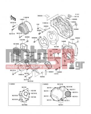 KAWASAKI - ZRX1200R 2003 - Engine/Transmission - Engine Cover(s) - 14091-1331 - COVER,PULSING