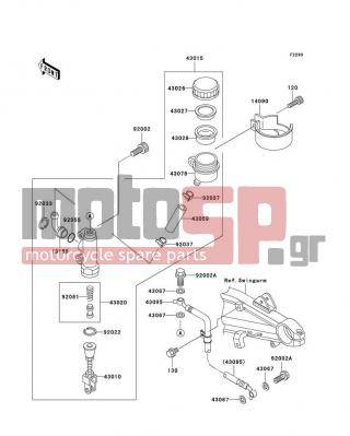 KAWASAKI - ZRX1200R 2003 -  - Rear Master Cylinder