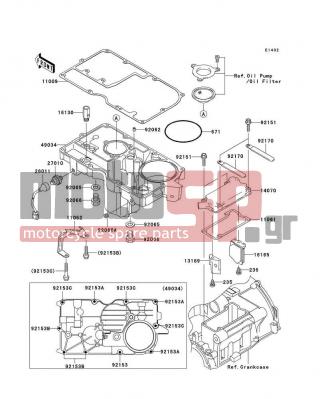 KAWASAKI - ZZR1200 2003 - Engine/Transmission - Breather Cover/Oil Pan - 11061-1102 - GASKET,BREATHER BODY