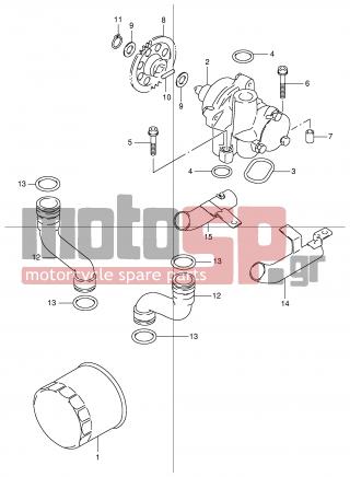 SUZUKI - GSF600S (E2) 2003 - Engine/Transmission - OIL PUMP - 16481-17D00-000 - PIPE, OUTLET