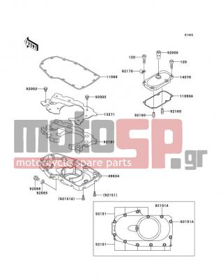 KAWASAKI - CANADA ONLY 2002 - Engine/Transmission - Breather Cover/Oil Pan - 14070-1085 - BODY-BREATHER
