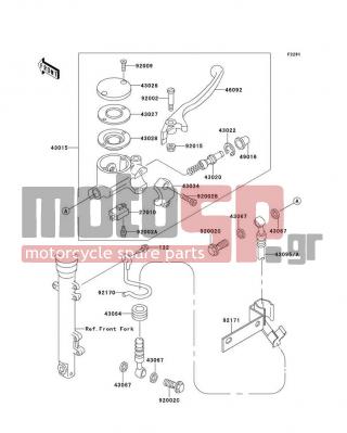 KAWASAKI - CANADA ONLY 2002 -  - Front Master Cylinder - 43027-1058 - PLATE-DIAPHRAGM