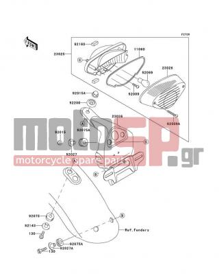 KAWASAKI - CANADA ONLY 2002 -  - Taillight(s) - 11060-1901 - GASKET,TAIL LAMP LENS