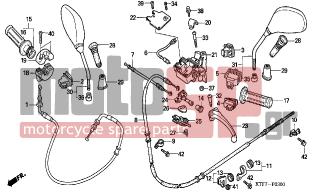 HONDA - SH150 (ED) 2008 - Frame - HANDLE LEVER-SWITCH-CABLE - 88210-KGF-900 - MIRROR COMP., R.