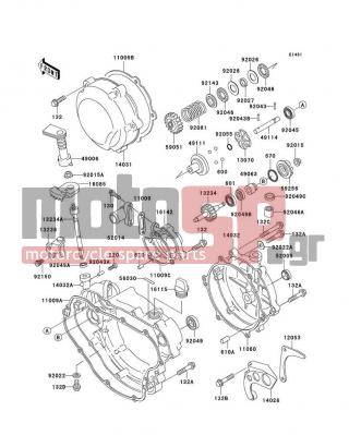 KAWASAKI - KDX200 2002 - Engine/Transmission - Engine Cover(s) - 11009-1998 - GASKET,WATER PUMP COVER
