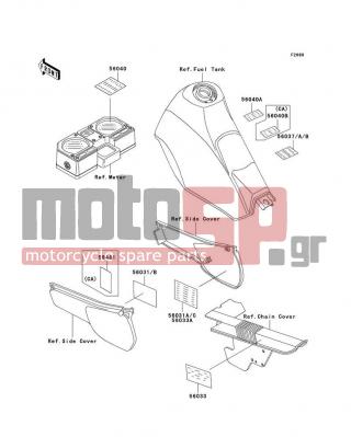 KAWASAKI - KLR250 2002 - Body Parts - Labels - 56037-1912 - LABEL-SPECIFICATION,TIRE&LOAD