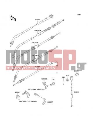 KAWASAKI - KLR650 2002 -  - Cables - 54012-1327 - CABLE-THROTTLE,OPENING