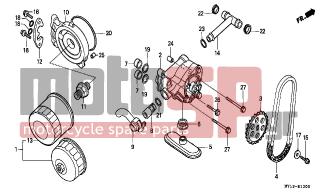 HONDA - XRV750 (IT) Africa Twin 1993 - Engine/Transmission - OIL PUMP/OIL FILTER - 15220-MB0-010 - VALVE ASSY., RELIEF