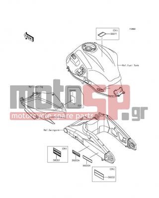 KAWASAKI - VERSYS® 650 ABS 2015 - Body Parts - Labels(FFF) - 59465-1871 - LABEL-CERTIFICATION