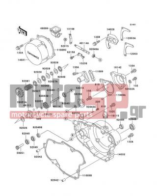KAWASAKI - KX500 2002 - Engine/Transmission - Engine Cover(s) - 14032-1245 - COVER-CLUTCH