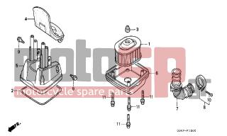 HONDA - C50 (GR) 1996 - Engine/Transmission - AIR CLEANER - 17212-GB4-680 - SEAL, AIR CLEANER COVER
