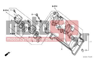 HONDA - CBR600RR (ED) 2004 - Engine/Transmission - CYLINDER HEAD COVER - 12331-MEE-000 - COVER, REED VALVE