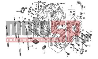 HONDA - XR650R (ED) 2006 - Engine/Transmission - CRANKCASE - 22821-MBN-670 - RECEIVER, CLUTCH CABLE
