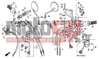 HONDA - XR600R (ED) 1997 - Frame - HANDLE LEVER/SWITCH/CABLE - 90650-KW3-000 - BAND, WIRE
