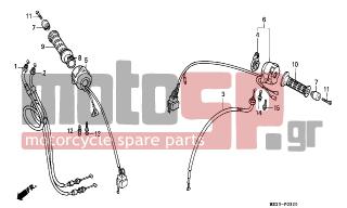 HONDA - CBR1000F (ED) 1991 - Frame - SWITCH/CABLE - 53141-422-000 - PIPE, THROTTLE GRIP