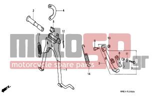 HONDA - C90 (GR) 1993 - Frame - STAND - 50549-356-700 - COLLAR, STAND RUBBER SETTING