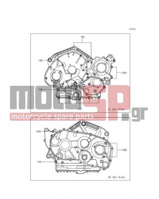 KAWASAKI - VULCAN® 900 CLASSIC LT 2015 - Engine/Transmission - Crankcase Bolt Pattern - 132BA0660 - BOLT-FLANGED-SMALL,6X60