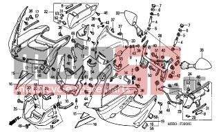 HONDA - VTR1000F (ED) 2002 - Body Parts - COWL - 32901-MA1-000 - CLIP, SUB CORD