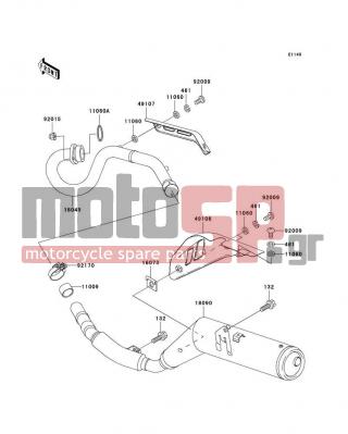 KAWASAKI - SUPER SHERPA 2002 -  - Muffler(s) - 11009-1865 - GASKET,MUFFLER CONNECTING