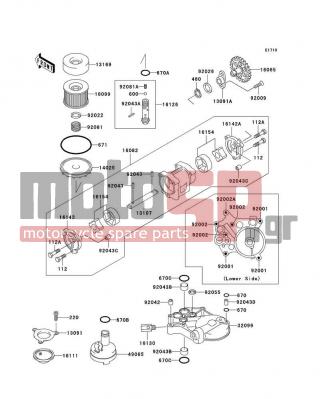 KAWASAKI - VOYAGER XII 2002 - Engine/Transmission - Oil Pump/Oil Filter - 16130-1001 - VALVE-ASSY-RELIEF