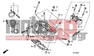 HONDA - XL700VA (ED)-ABS TransAlp 2008 - Engine/Transmission - REAR CYLINDER HEAD - 95701-0805000 - BOLT, FLANGE, 8X50